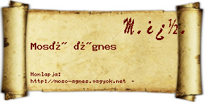 Mosó Ágnes névjegykártya