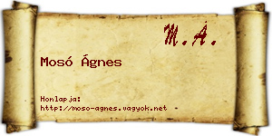 Mosó Ágnes névjegykártya