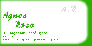 agnes moso business card